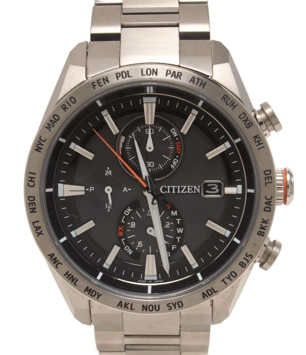 シチズン 腕時計 アテッサ ATTESA アクトライン ソーラー ブラック AT8181-63E メンズ CITIZEN